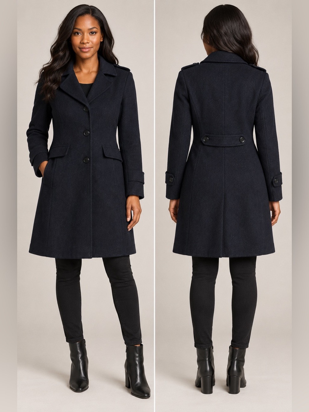 Michael Kors Women's Black Trench Coat Size 6